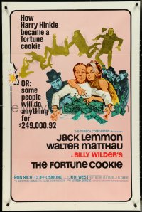 5b1090 FORTUNE COOKIE style B 1sh 1966 art of Jack Lemmon & Walter Matthau, Billy Wilder!