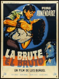 5b0247 EL BRUTO French 1p 1955 Luis Bunuel, Pedro Armendariz & Arenas, different & ultra rare!