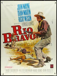 5b0253 RIO BRAVO French 1p R1960s John Wayne, Dean Martin & Ricky Nelson with guns, Mascii art!