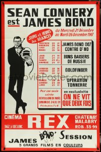 5b0241 JAMES BOND SESSION film festival French 30x46 1967 Dr. No, From Russia with Love, Goldfinger