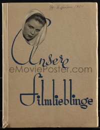 5b0459 UNSERE FILMLIEBLINGE German Ross postcard album 1930s contains 41 cards on 12 pages!