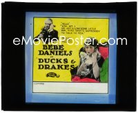 5b1515 DUCKS & DRAKES glass slide 1921 Bebe Daniels is a lonesome girl who wants somebody to talk to!