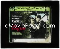 5b1517 FIRING LINE glass slide 1919 close up of pretty Irene Castle & David Powell!