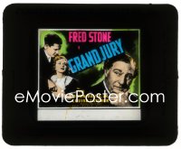 5b1523 GRAND JURY glass slide 1936 Fred Stone, Owen Davis, Louise Latimer, Big Boy Williams, murder!