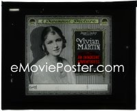 5b1529 INNOCENT ADVENTURESS glass slide 1919 great close portrait of pretty Vivian Martin!