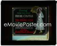 5b1530 IRENE CASTLE advertising glass slide 1920s see the gowns worn by her in The Firing Line!