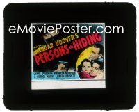 5b1551 PERSONS IN HIDING glass slide 1939 J. Edgar Hoover's true story of a male/female kidnappers!