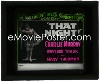 5b1571 THAT NIGHT glass slide 1917 Mary Thurman in a Charlie Murray/Mack Sennett comedy!