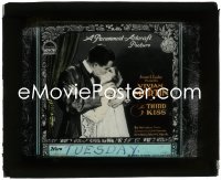 5b1572 THIRD KISS glass slide 1919 Vivian Martin pretends to marry Harrison Ford to prevent scandal!