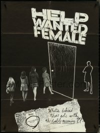 5b1121 HELP WANTED FEMALE 1sh 1968 what's behind the ads with the double meaning?!