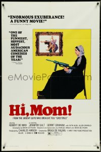 5b1124 HI MOM! 1sh 1970 early Robert De Niro, De Palma, Whistler's Mother w/gun, ultra rare!