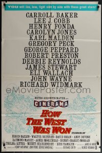 5b1139 HOW THE WEST WAS WON Cinerama int'l 1sh 1964 John Ford all-star western, possibly 1962!