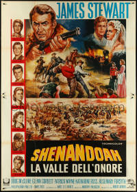 5b0282 SHENANDOAH Italian 2p 1965 James Stewart, Civil War, great different artwork!