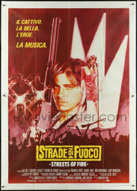 5b0286 STREETS OF FIRE Italian 2p 1984 Walter Hill, Michael Pare, Diane Lane, cool art!