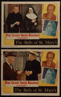 5b0738 BELLS OF ST. MARY'S 2 LCs 1946 priest Bing Crosby with nun Ingrid Bergman, Leo McCarey!