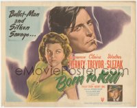 5b0753 BORN TO KILL TC 1946 art of Bullet-Man Lawrence Tierney & Silken Savage Claire Trevor, noir!