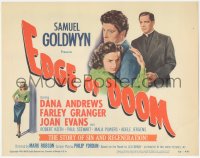 5b0756 EDGE OF DOOM TC 1950 priest Dana Andrews tries to help young murderer Farley Granger!