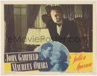 5b0812 FALLEN SPARROW LC 1943 great close up of John Garfield in tuxedo leaning over lamp!