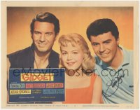 5b0040 GIDGET signed LC #5 1959 by James Darren, great portrait with Sandra Dee & Cliff Robertson!