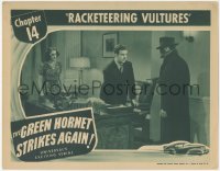 5b0825 GREEN HORNET STRIKES AGAIN chapter 14 LC 1940 Warren Hull, serial, Racketeering Vultures!