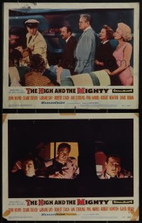 5b0741 HIGH & THE MIGHTY 2 LCs 1954 William Wellman, Phil Harris is going crazy on plane with gun!