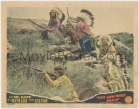 5b0841 LAW RIDES AGAIN LC 1943 great image of Native American Indians ambushing The Trail Blazers!