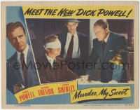 5b0851 MURDER, MY SWEET LC 1944 Douglas questions blindfolded Dick Powell, Raymond Chandler novel!