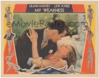 5b0852 MY WEAKNESS LC 1933 best romantic close up of Lew Ayres about to kiss pretty Lillian Harvey!