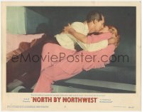 5b0858 NORTH BY NORTHWEST LC #3 1959 Cary Grant & Eva Marie Saint kissing in train's upper berth!