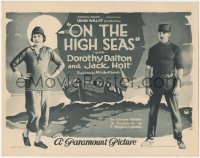 5b0765 ON THE HIGH SEAS TC 1922 shipwrecked Dorothy Dalton has adventures & finds true love, rare!