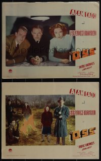 5b0743 O.S.S. 2 LCs 1946 great images of Alan Ladd & Geraldine Fitzgerald, Hoyt and Knowles!