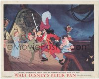 5b0863 PETER PAN LC 1953 Disney classic cartoon, he's duelling with Captain Hook on ship's deck!