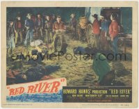 5b0865 RED RIVER LC #2 1948 Montgomery Clift watches John Wayne shooting deserters, Howard Hawks!