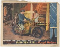 5b0869 ROUGH WATERS LC 1930 Lane Chandler & Rin Tin Tin on motorcycle by Jobyna Ralston, rare!