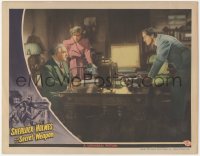 5b0875 SHERLOCK HOLMES & THE SECRET WEAPON LC 1942 Basil Rathbone & Verne with Nigel Bruce, rare!