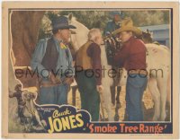 5b0878 SMOKE TREE RANGE LC 1937 guy eavesdrops on Buck Jones talking to old man by his horse!