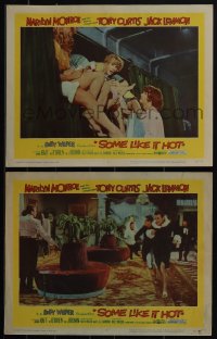 5b0746 SOME LIKE IT HOT 2 LCs 1959 great images of Tony Curtis & Jack Lemmon in drag, Billy Wilder!