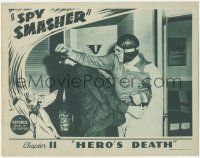 5b0880 SPY SMASHER chapter 11 LC 1942 Whiz Comics super hero fighting, Hero's Death, serial!