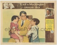 5b0892 TO KILL A MOCKINGBIRD LC #2 1963 best close up of Gregory Peck as Atticus with Jem & Scout!