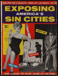 5b0642 EXPOSING AMERICA'S SIN CITIES vol 1 no 1 magazine 1956 Honky Tonks, Prostitution, Mobster Rule