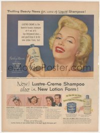 5b0464 MARILYN MONROE 11x14 magazine ad 1953 cross promo for shampoo & Gentlemen Prefer Blondes!