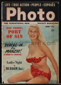 5b1443 PHOTO vol 1 no 1 5x8 digest magazine 1952 Ladies Night in Murder, Inc, Port of Sin, Sports Thrills