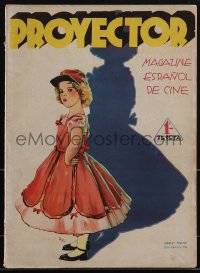 5b0662 PROYECTOR Spanish magazine June 15, 1936 great cover art of Shirley Temple in Littlest Rebel!