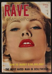 5b1444 RAVE vol 1 no 1 5x8 digest magazine April 1953 Howard Hughes, The Man Who Invented Big Bosoms!