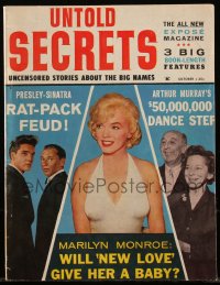 5b0667 UNTOLD SECRETS vol 1 no 1 magazine October 1961 will new love give Marilyn Monroe a baby!