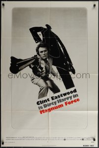 5b1197 MAGNUM FORCE 1sh 1973 best image of Clint Eastwood is Dirty Harry pointing his huge gun!