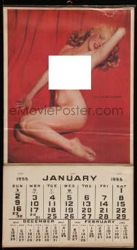 5b0232 MARILYN MONROE REPRO Golden Dreams calendar 1970s nude image from her 1st Playboy centerfold!