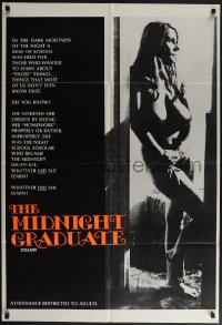 5b1210 MIDNIGHT GRADUATE 1sh 1970 she was the night school scholar, Uschi Digard, Hilton, rare!