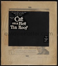 5b0440 CAT ON A HOT TIN ROOF 10x11.5 English ad mock-up 1958 Elizabeth Taylor, Paul Newman, rare!