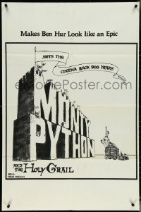 5b1218 MONTY PYTHON & THE HOLY GRAIL 1sh 1975 Terry Gilliam, John Cleese, ultra rare Ben Hur style!